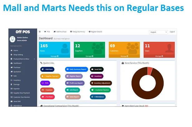 Mall and d-mart inventory  management software system with pos,barcode intigration