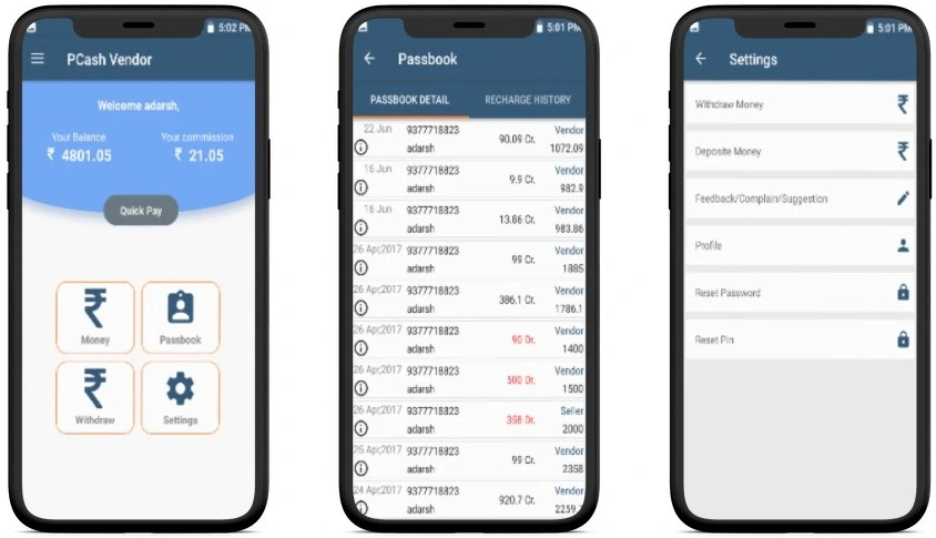 Online Payment App Development & Backend Software With Payments Customers Payment Types Customer Balances Management